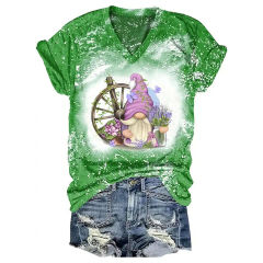 Lavender Cactus V-neck T-shirt